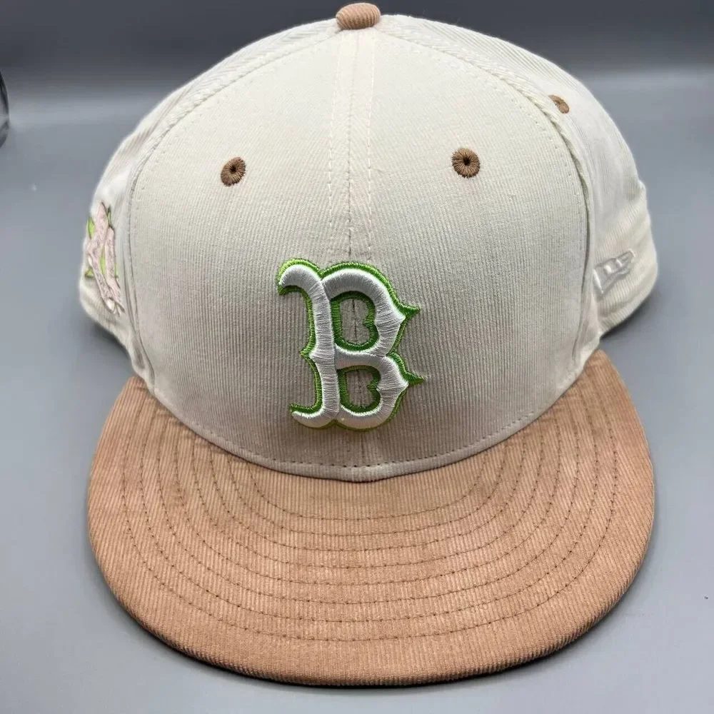 Boston Red Sox Hat Men 7 7/8 Brown 59Fifty‎ New Era Fitted Cap New
